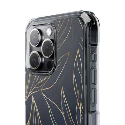 Gilded Navy Foliage · Impact Coque de téléphone pour iPhone · Magsafe