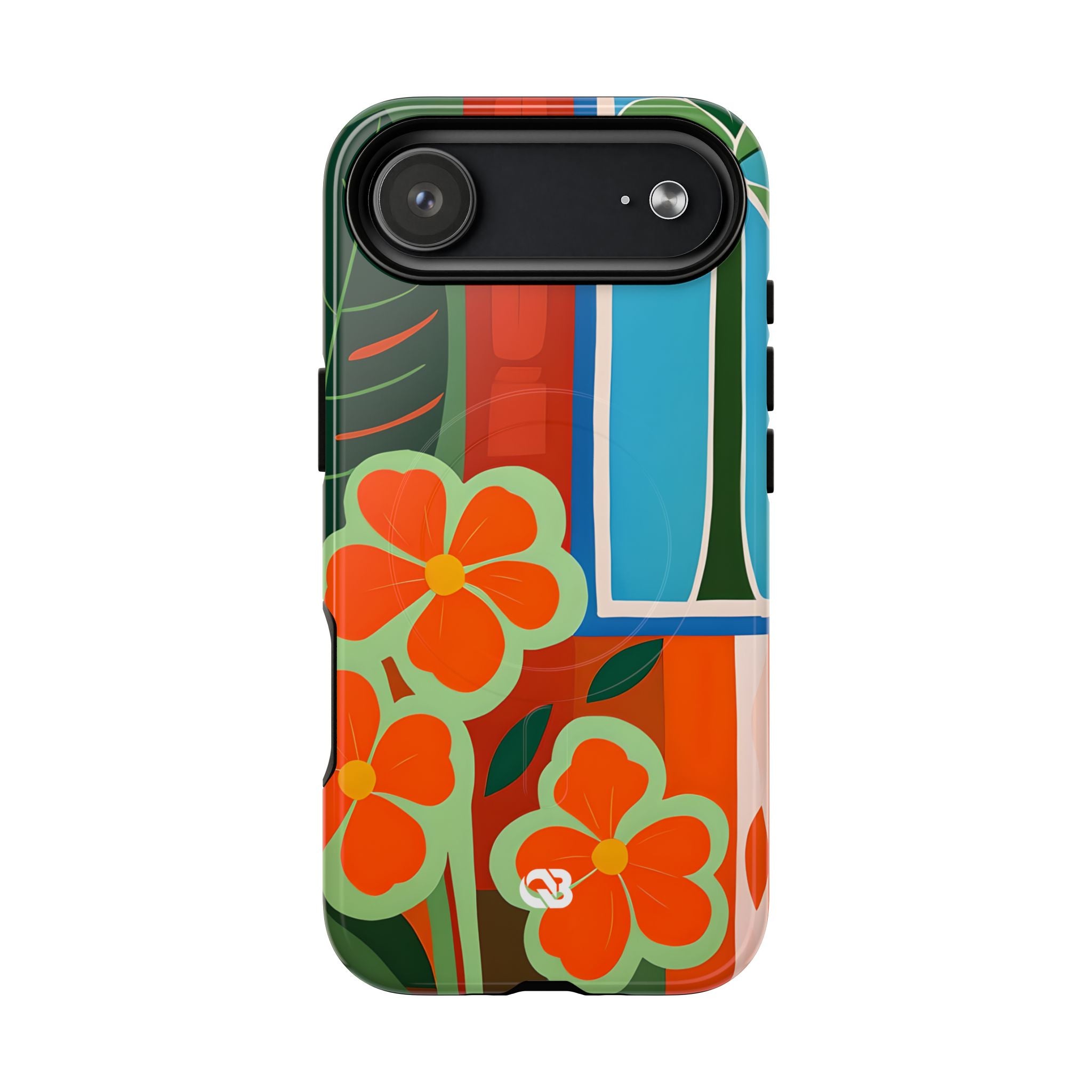 Vivid Jungle Collage · Tough+ Coque de téléphone pour iPhone · MagSafe