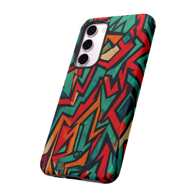 Jagged Teal Static · Tough Phone Case for Samsung