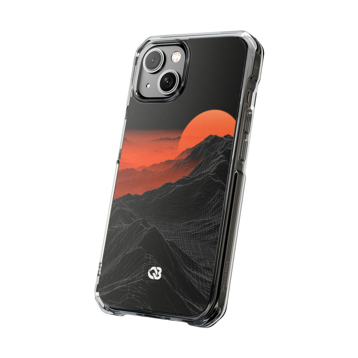Solar Ridge Mesh · Clear Impact Magnetic Phone Case for iPhone · Black