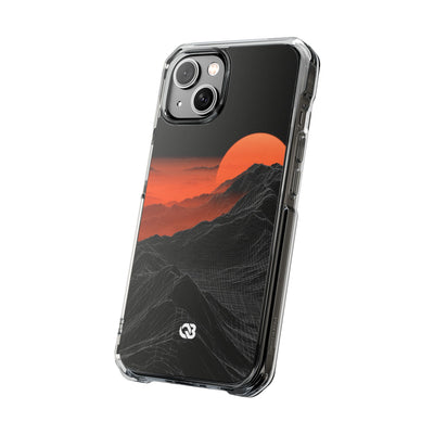 Solar Ridge Mesh · Clear Impact Magnetic Phone Case for iPhone · Black