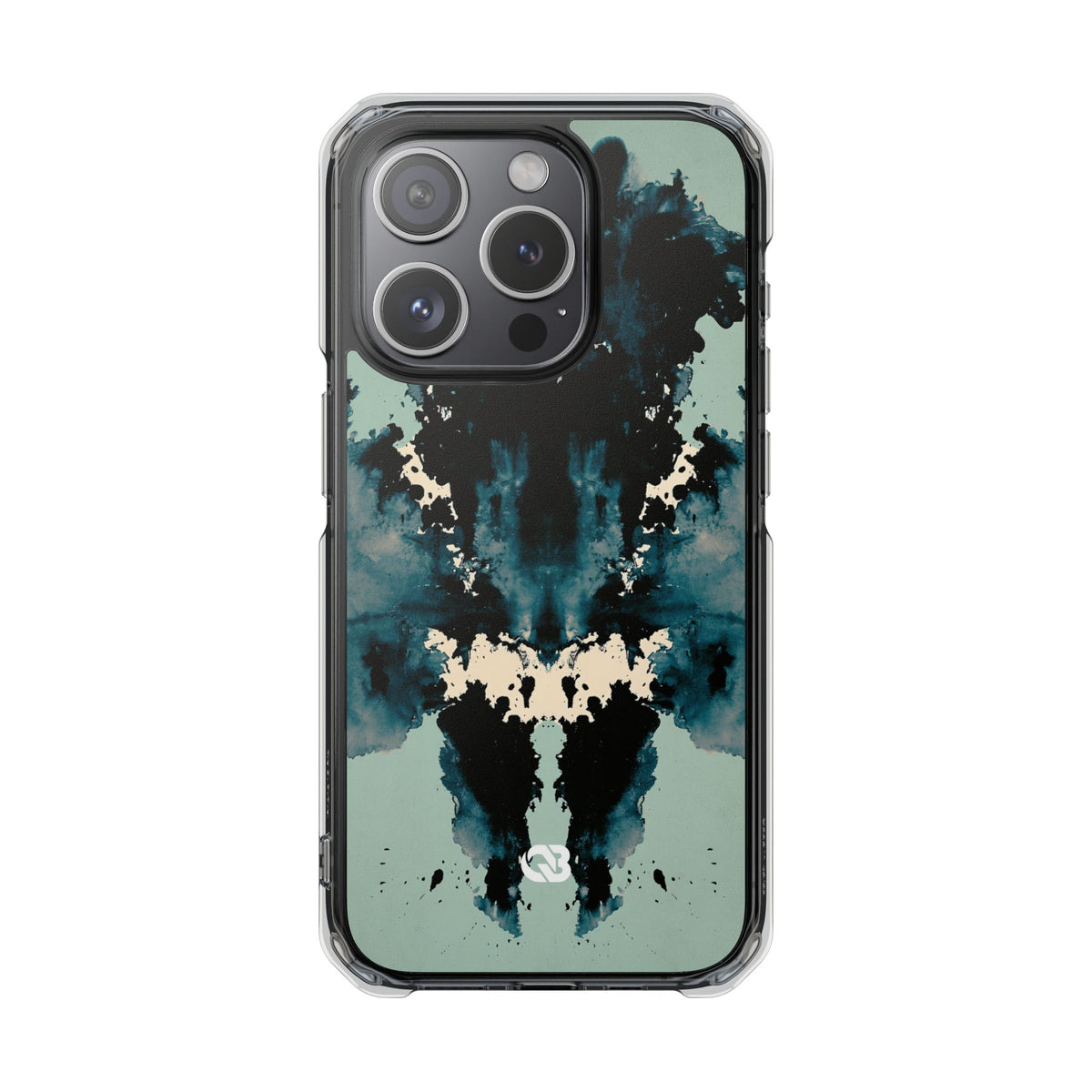 Rorschach Ink Void · Clear Impact Magnetic Phone Case for iPhone ·  Black