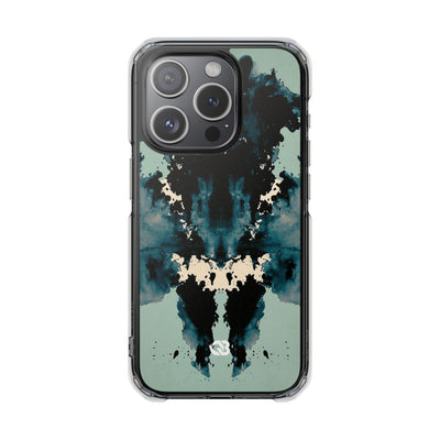 Rorschach Ink Void · Clear Impact Magnetic Phone Case for iPhone ·  Black