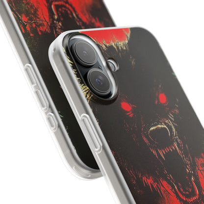 Crimson Wolf iPhone 16 Plus Cover - Blød