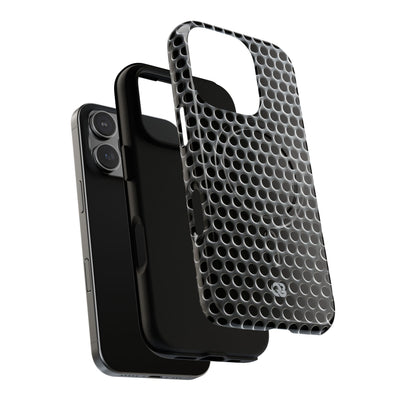 Silver Tough 2.0 Magsafe Phone Case for iPhone - Brutalist Steel Mesh