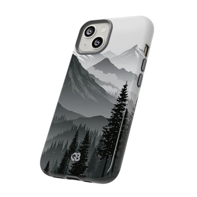 Grey Tough Phone Case for iPhone - Granite Ridge Mist