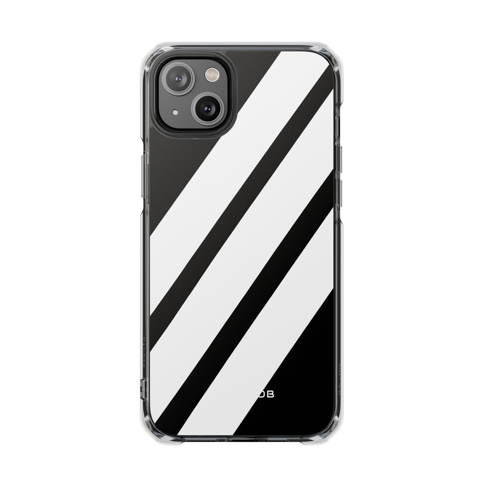 Diagonale Streifen Noir iPhone 14 Plus Case - Impact