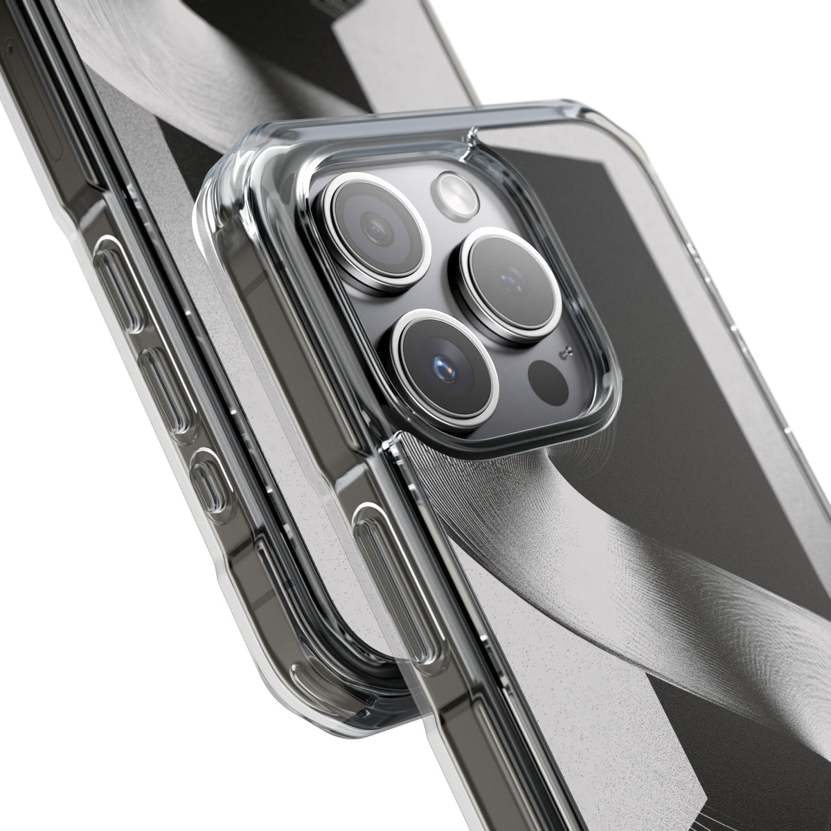 Orbital Helix · Clear Impact Magnetic Phone Case for iPhone ·  Black