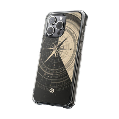 Beige Impact MagSafe Phone Case for iPhone - Obsidian Nautical Blueprint