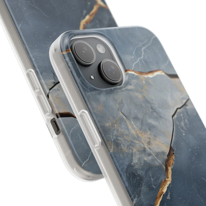 Jagged Vein Navy iPhone 15 Plus Case - Soft