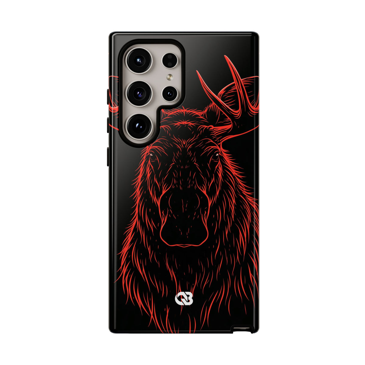 Crimson Horizon Moose · Tough Phone Case for Samsung · Black