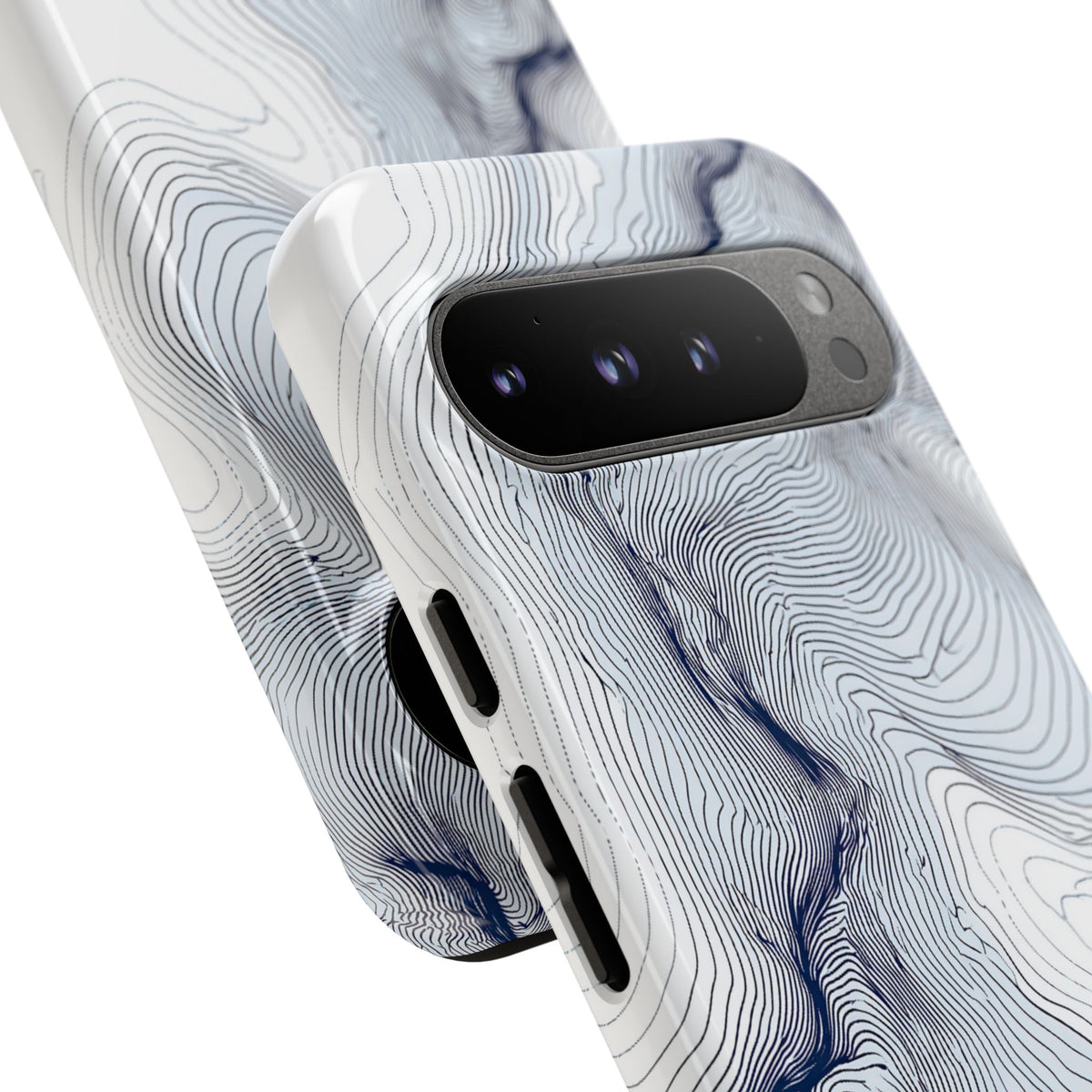 Nordic Ridge Contour · Tough Phone Case for Pixel ·  White