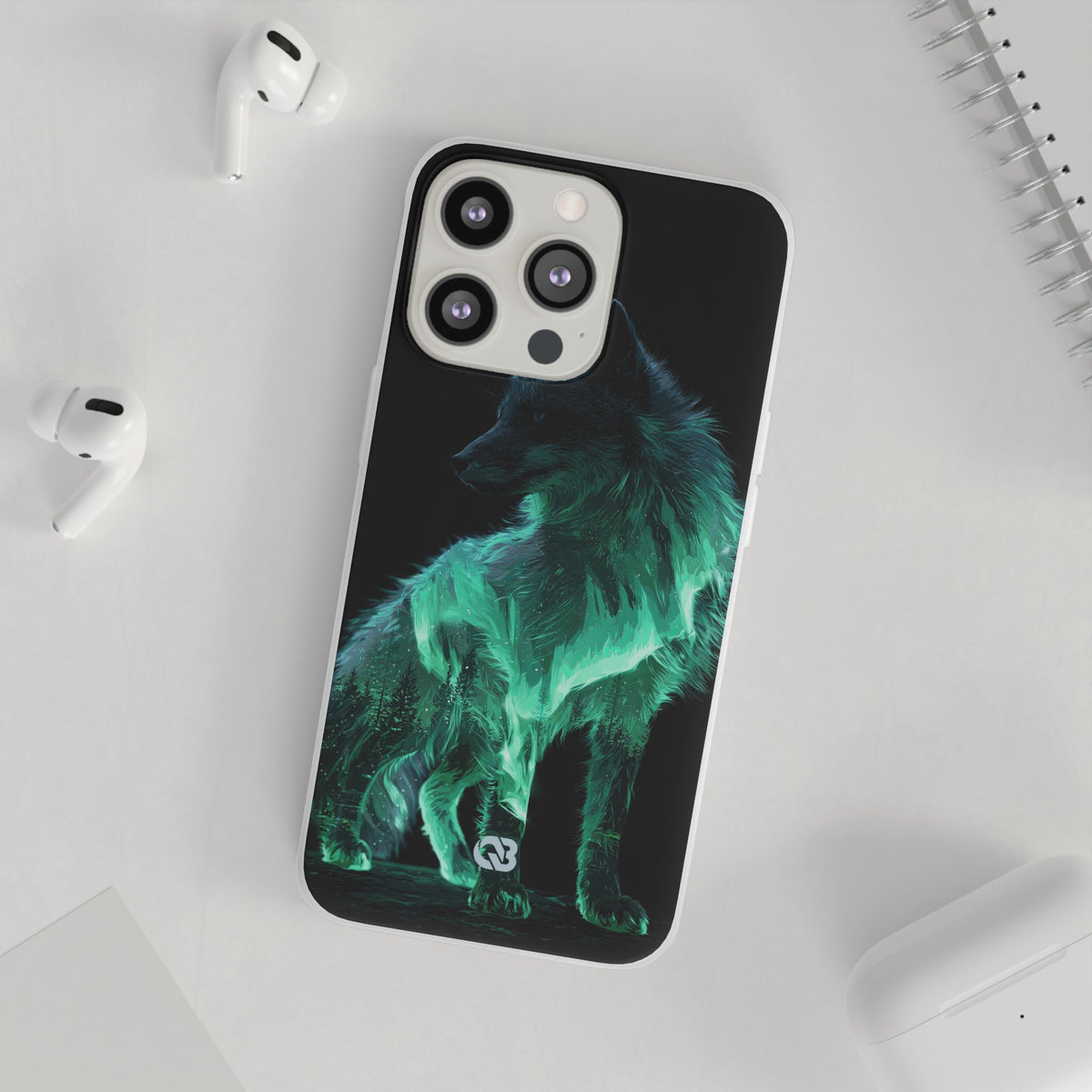 Nordic Aurora Fox · Lite Phone Case for iPhone ·  Teal