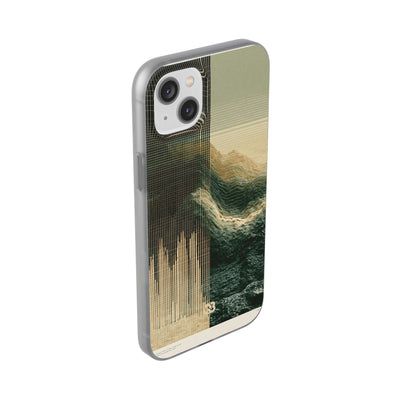 Beige Lite Phone Case for iPhone - Veridian Data Ridge