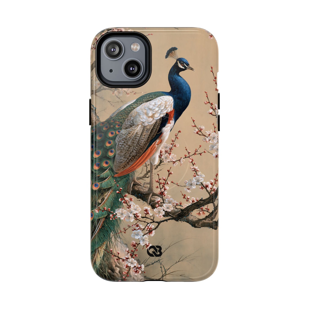 Imperial Peacock Blossom · Tough 2.0 Magnetic Phone Case for iPhone · Beige