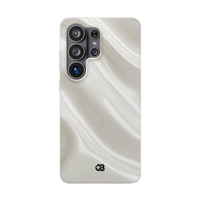 White Lite Phone Case for Samsung - Polished Ivory Wave