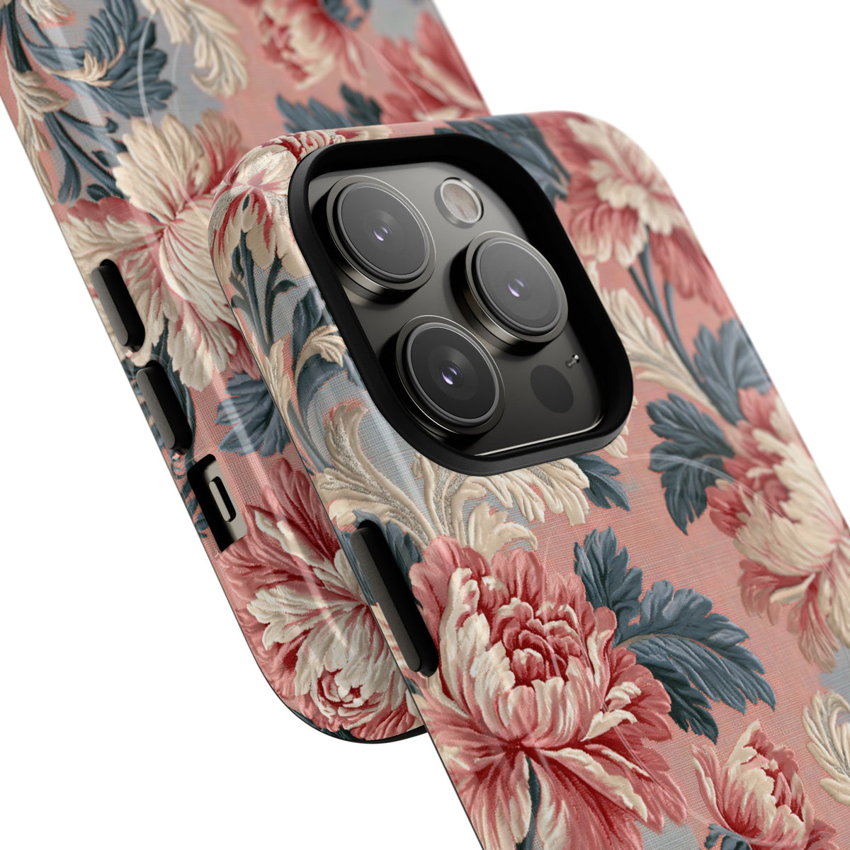 Blush Peony Jacquard · Tough 2.0 Magnetic Phone Case for iPhone · Pink
