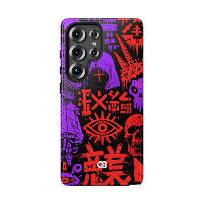 Underground Cyber Glyphs · Tough Phone Case for Samsung · Black