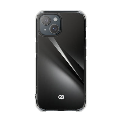 Obsidian Ridge · Clear Impact Magnetic Phone Case for iPhone ·  Black