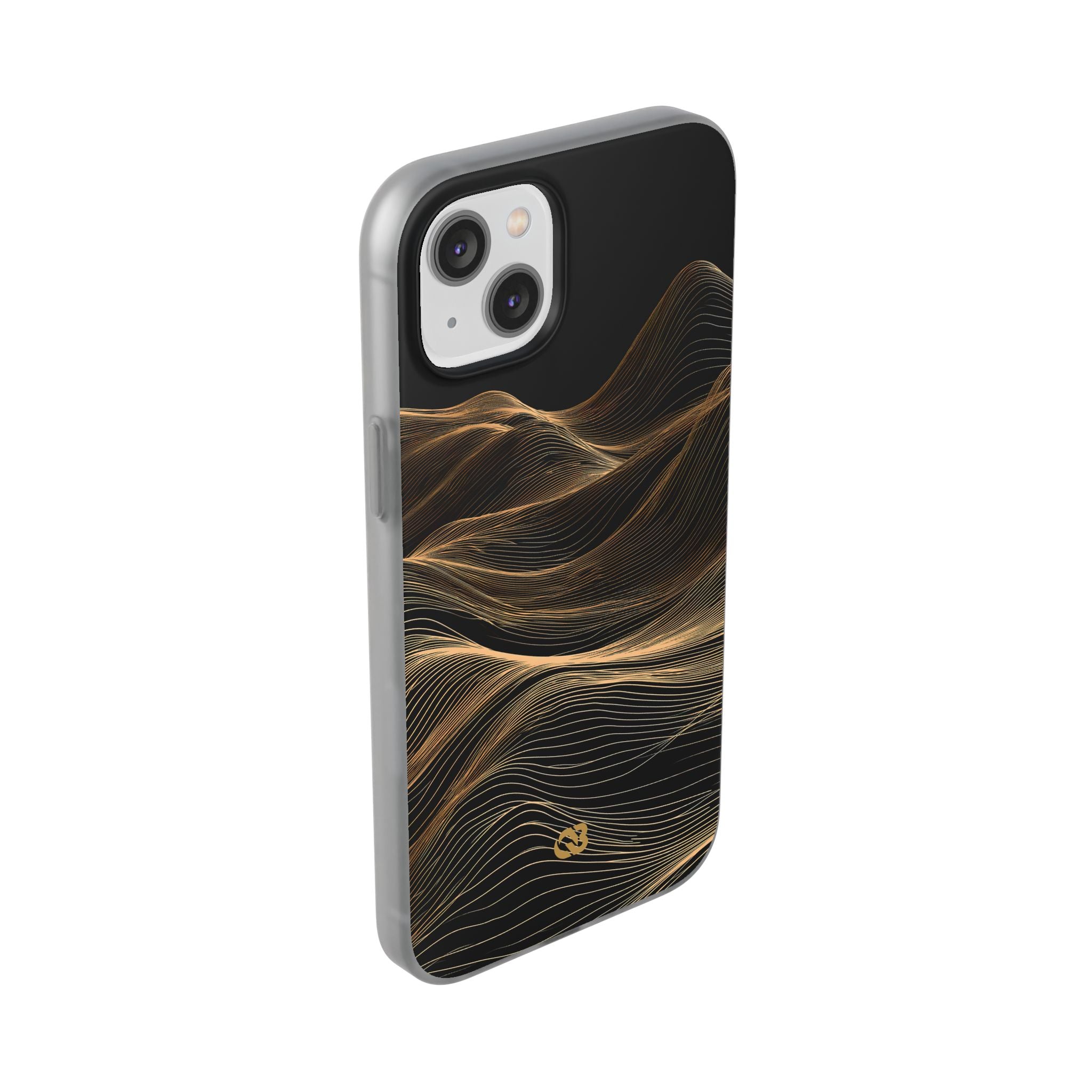 Black Lite Phone Case for iPhone - Copper Topo Ridge