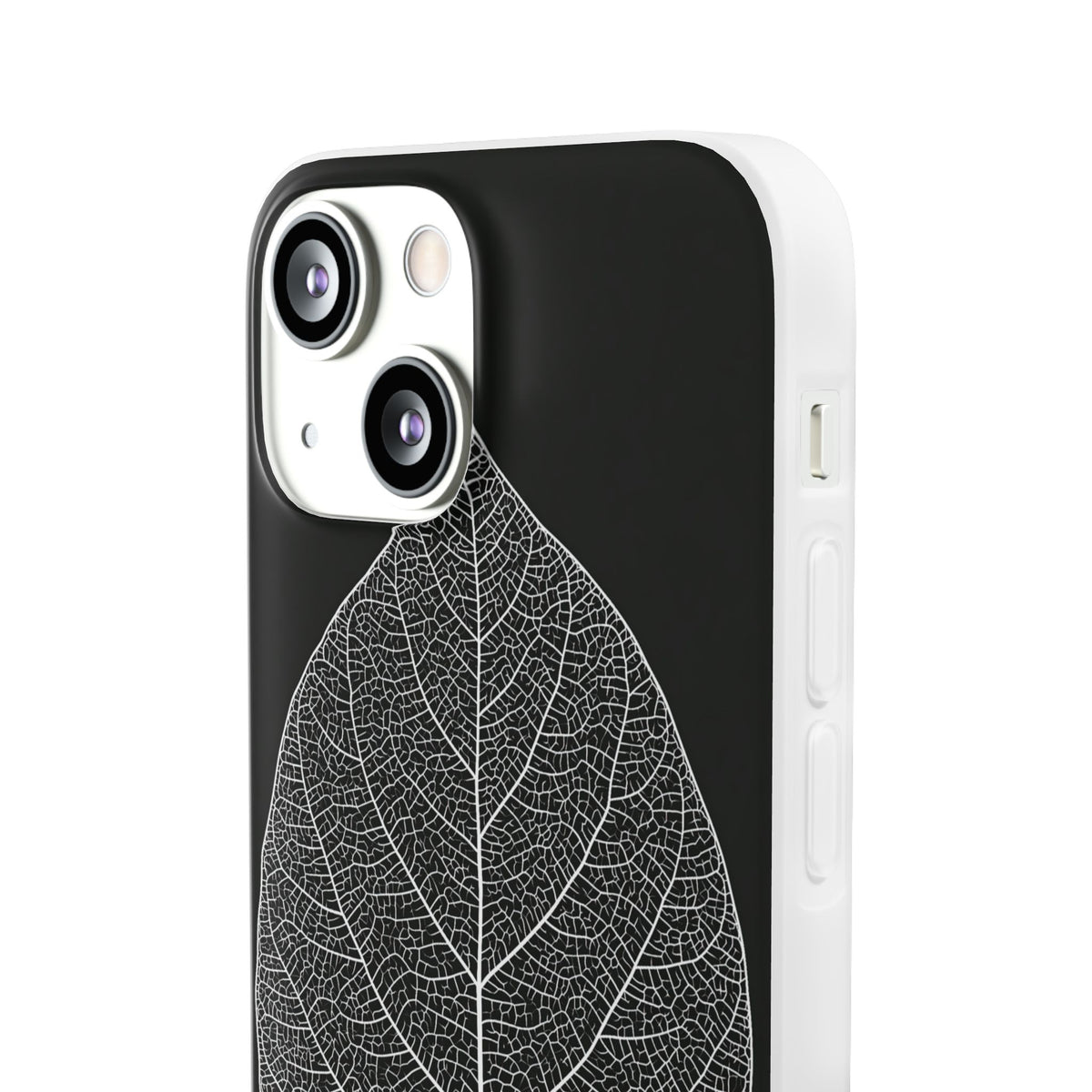 Monochrome Leaf Skeleton · Lite Phone Case for iPhone ·  Black
