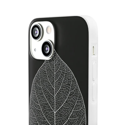 Monochrome Leaf Skeleton · Lite Phone Case for iPhone ·  Black