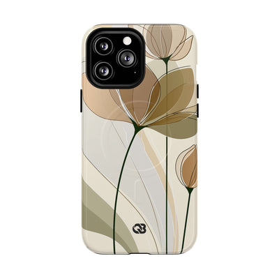 Translucent Petal Contour · Tough 2.0 Magnetic Phone Case for iPhone · Beige