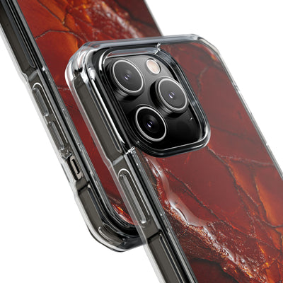 Amber Embrace · Clear Impact Magnetic Phone Case for iPhone · Brown