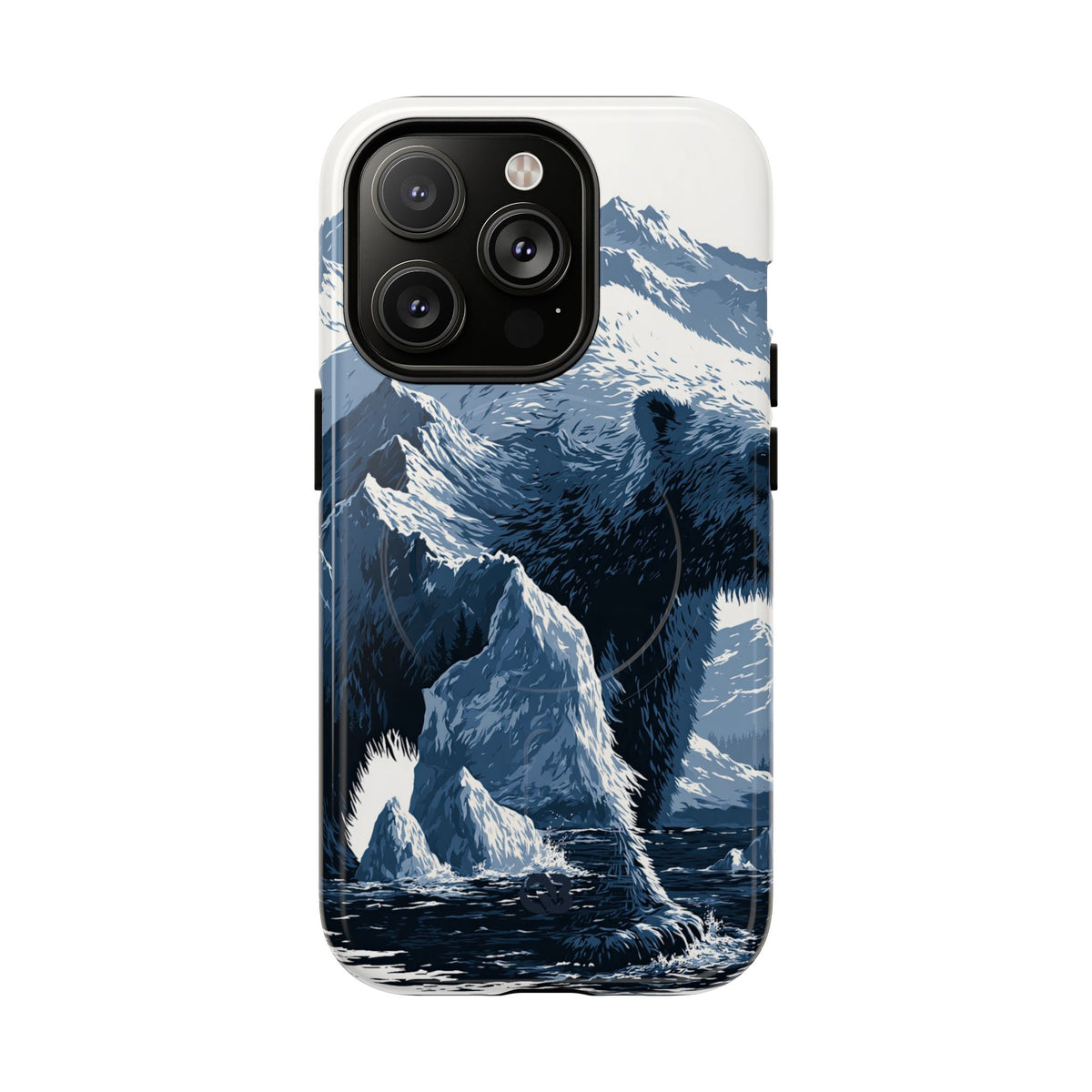 Fjord Summit Bear · Tough 2.0 Magnetic Phone Case for iPhone · Blue