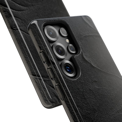 Obsidian Stucco Relief · Tough Phone Case for Samsung · Black