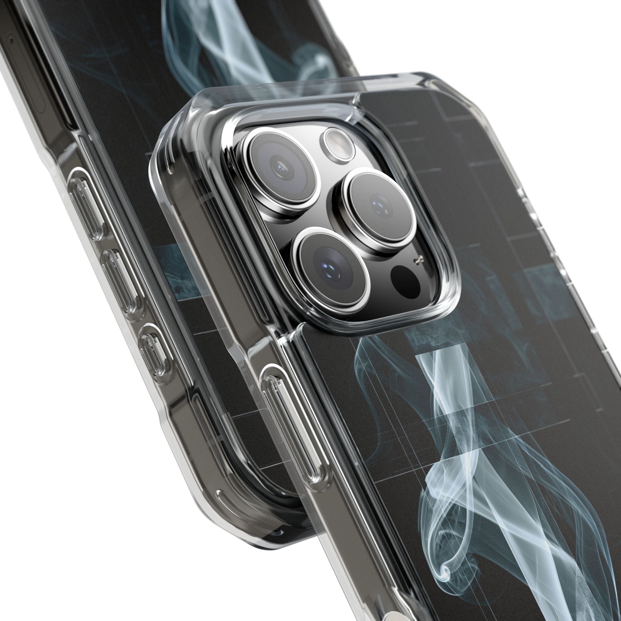 Black Impact MagSafe Phone Case for iPhone - Arctic Vapor Grid