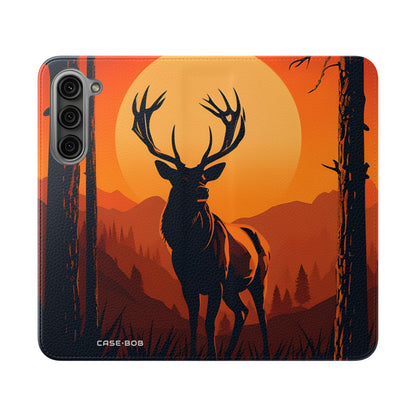 Stag Sunset - Samsung S23+ Case - Lompakko