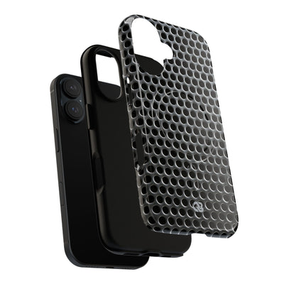 Silver Tough 2.0 Magsafe Phone Case for iPhone - Brutalist Steel Mesh