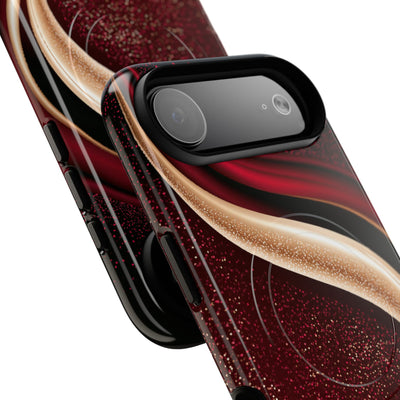 Gilded Crimson Flow · Tough 2.0 Magnetic Phone Case for iPhone · Red