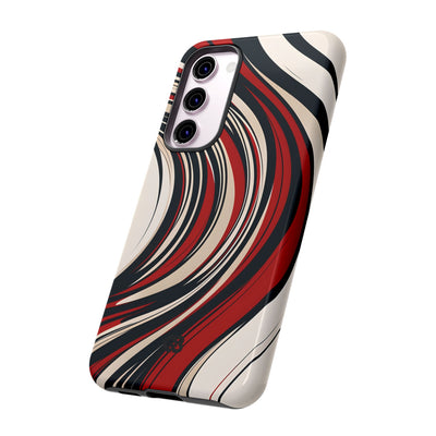 Crimson Flow Waves · Tough Phone Case for Samsung
