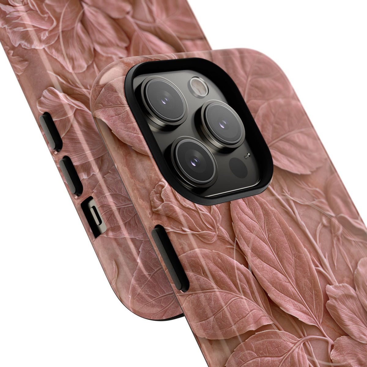 Blush Rose Relief · Tough 2.0 Magnetic Phone Case for iPhone · Pink