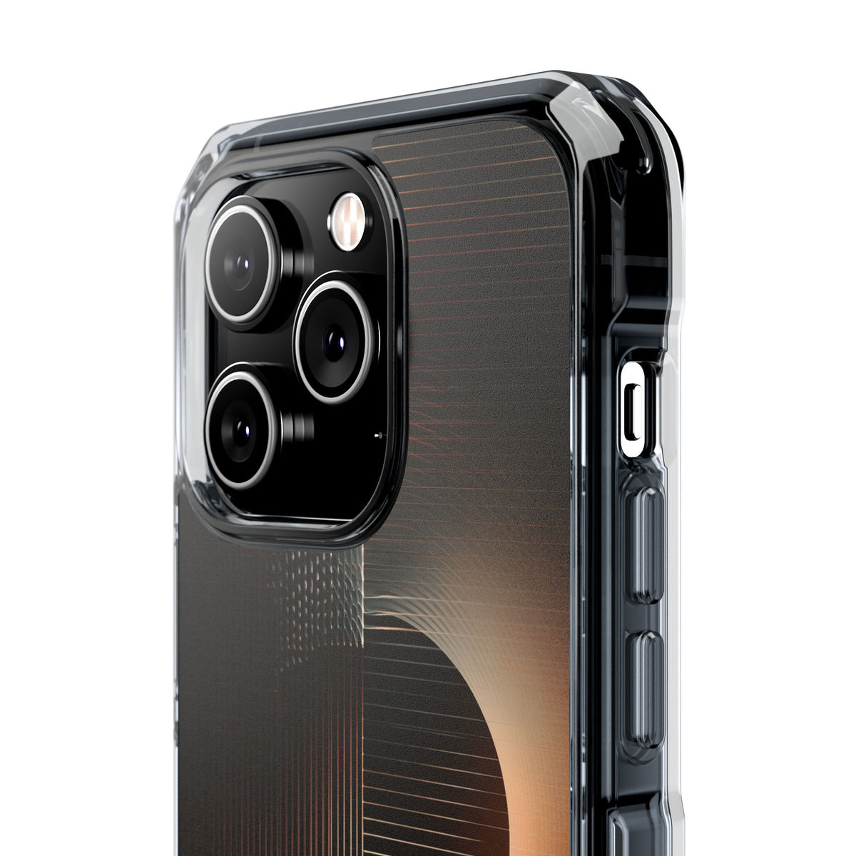 Amber Meridian · Clear Impact Magnetic Phone Case for iPhone · Black