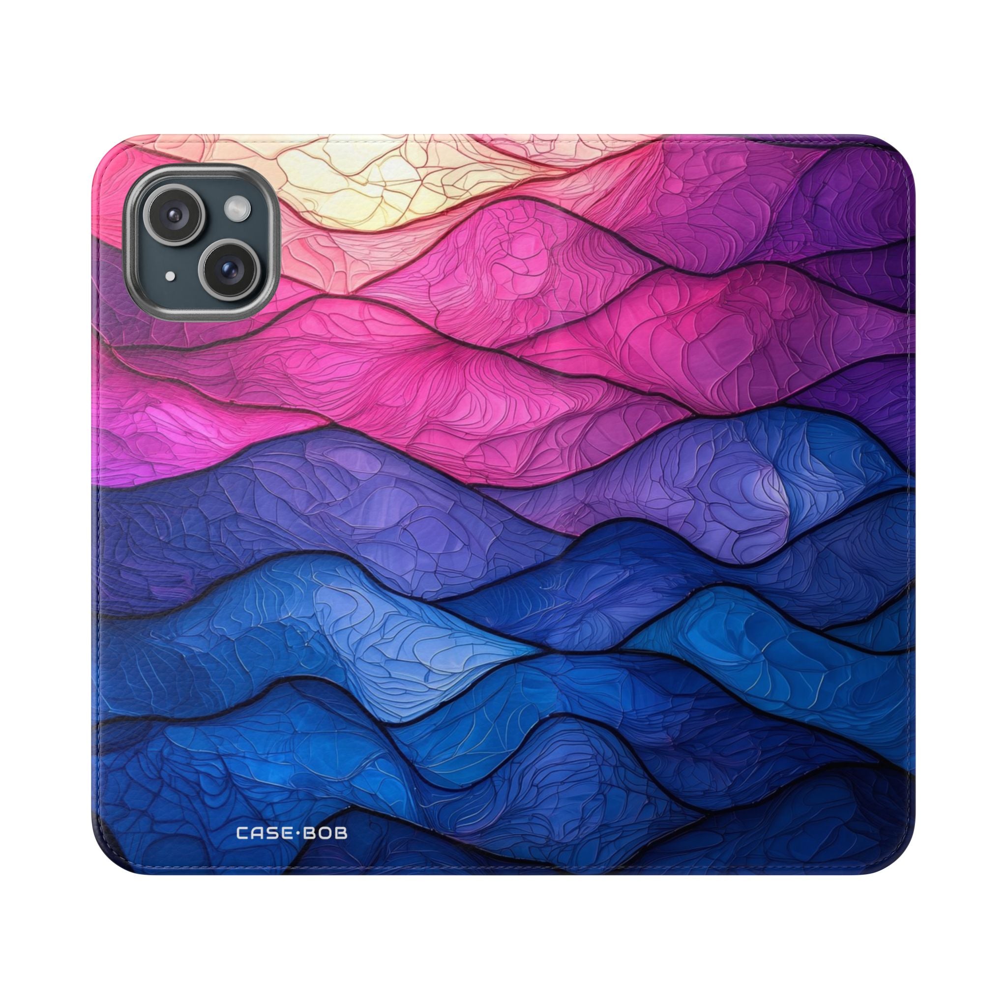 Wavy Veins - iPhone 15 Plus Case - Wallet