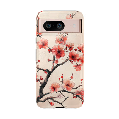 Crimson Silk Flora · Tough Phone Case for Google Pixel