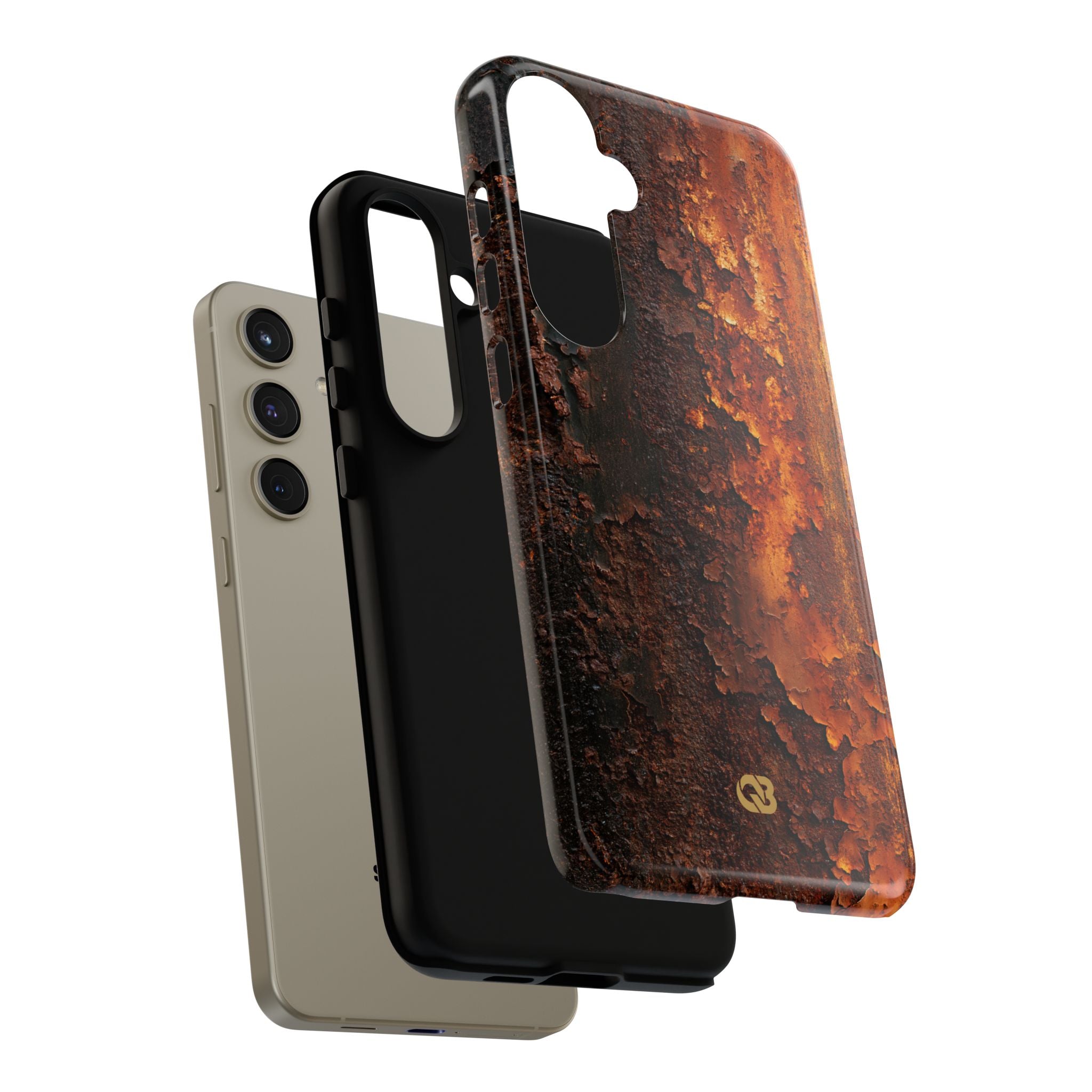 Orange Tough Phone Case for Samsung - Oxidized Iron Crust