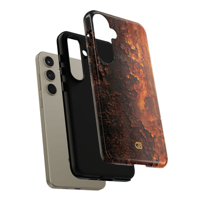 Orange Tough Phone Case for Samsung - Oxidized Iron Crust