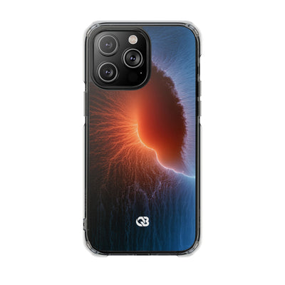 Thermal Aura Pulse · Clear Impact Magnetic Phone Case for iPhone · Blue
