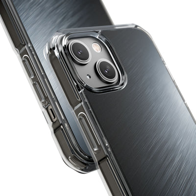Grey Impact MagSafe Phone Case for iPhone - Charcoal Brushed Steel