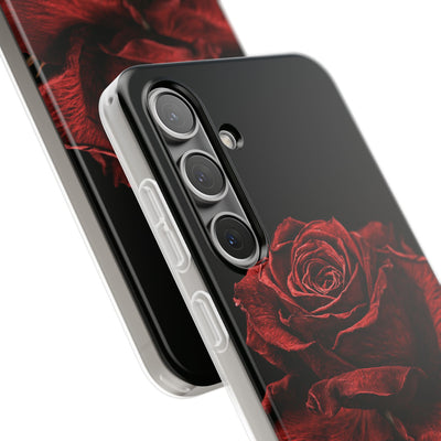 Crimson Noir Rose · Lite Phone Case for Samsung · Black
