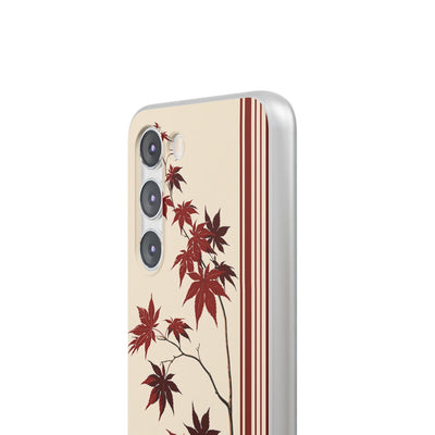 Red Lite Phone Case for Samsung - Crimson Momiji Stripe