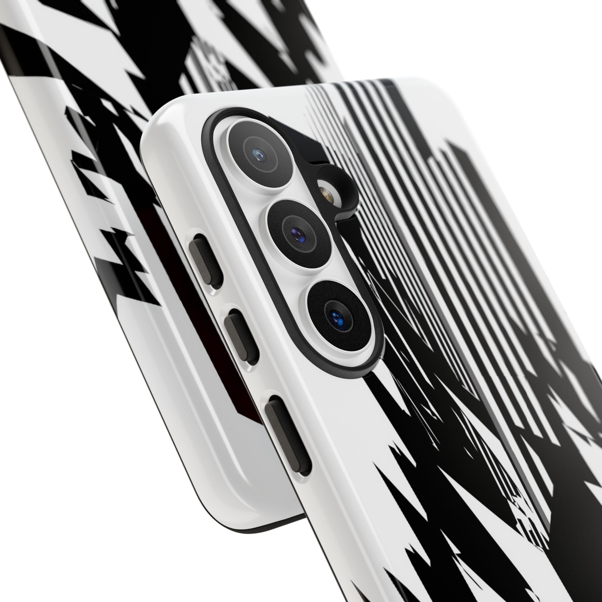 White Tough Phone Case for Samsung - Shattered Vector Spire