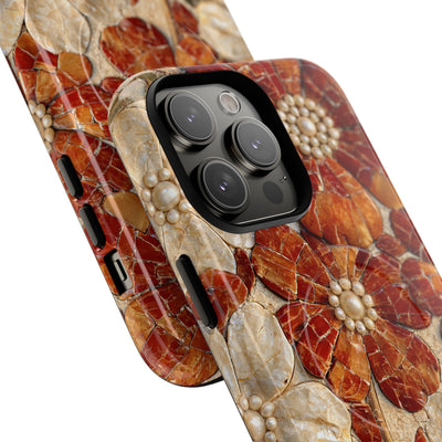 Carnelian Pearl Bloom · Tough 2.0 Magnetic Phone Case for iPhone · Orange