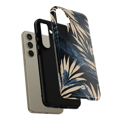 Blue Tough Phone Case for Samsung - Midnight Indigo Palm