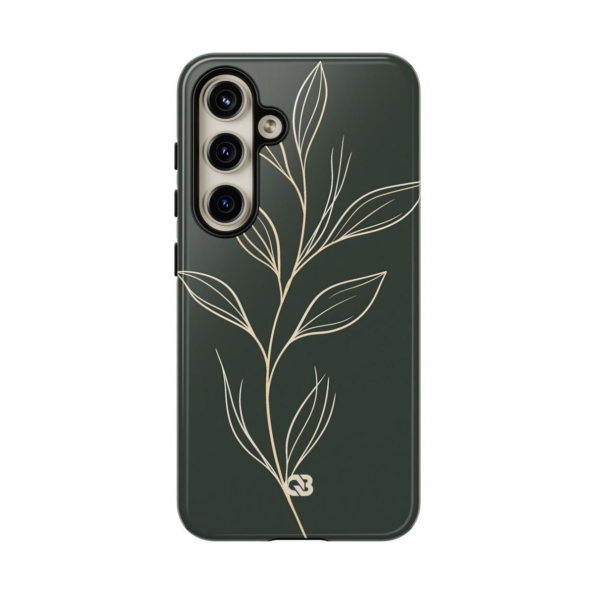 Minimal Botanical Stem · Tough Phone Case for Samsung · Green