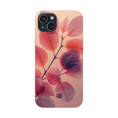 Dewy Magenta Foliage · Soft Phone Case for iPhone